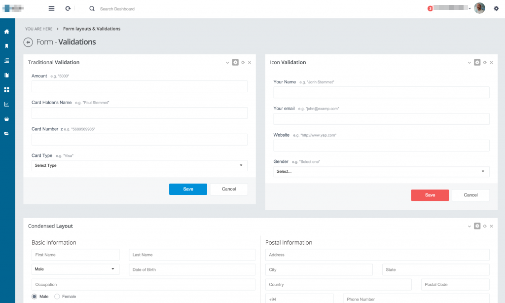 dashboard-validations